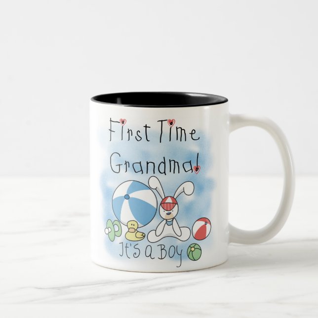 Tasse 2 Couleurs Bébé de grand-maman de première fois (Droit)