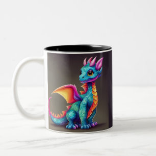 Tasse 2 Couleurs Bébé dragon mignon