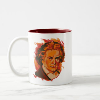 Tasse 2 Couleurs Beethoven Fire Palette Portrait Quote