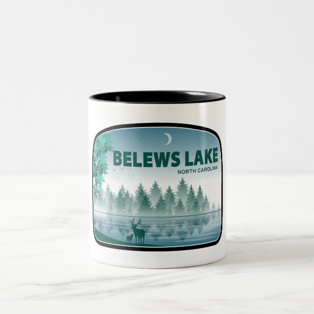 Tasse 2 Couleurs Belews Lake Caroline du Nord Cerf (Centre)