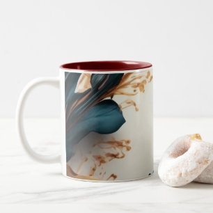Tasse 2 Couleurs Belle aquarelle fleurie