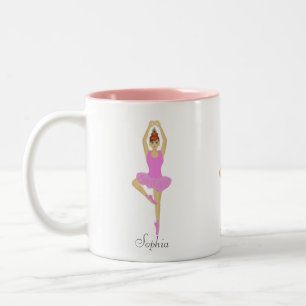 Tasse 2 Couleurs Belle danseuse de ballet habillée en rose clair