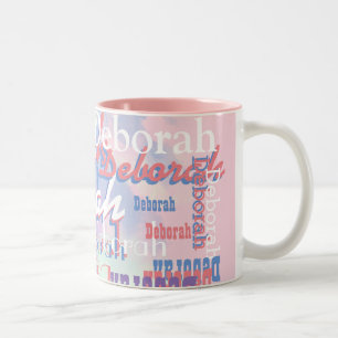 Tasse 2 Couleurs belle fille des noms motif rose