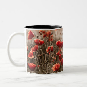 Tasse 2 Couleurs belles fleurs de coquelicot