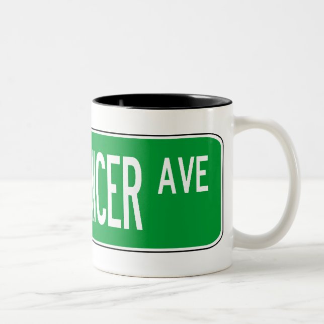 Tasse 2 Couleurs Bellydancer de panneau routier (Droit)