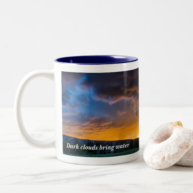 Tasse 2 Couleurs Bénédictions de la tempête (Avec donut)
