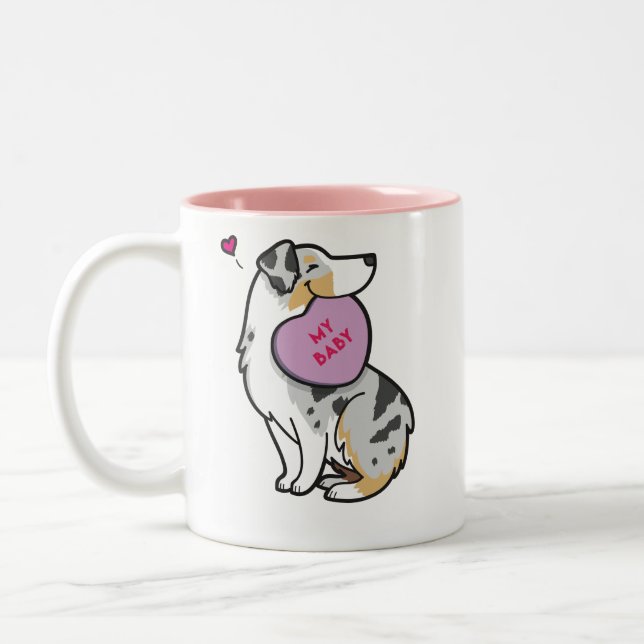 Tasse 2 Couleurs Berger-TP BlueMerle2 du 2015-Australian de (Gauche)