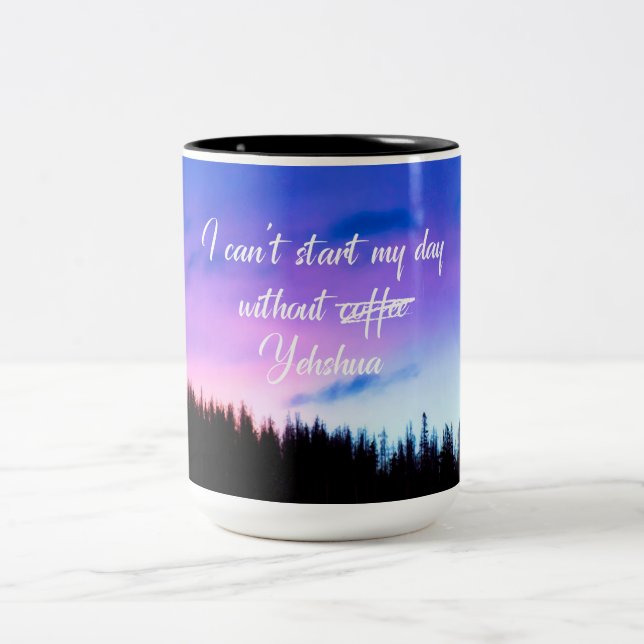 Tasse 2 Couleurs Besoin De Café Drôle Dire (Centre)