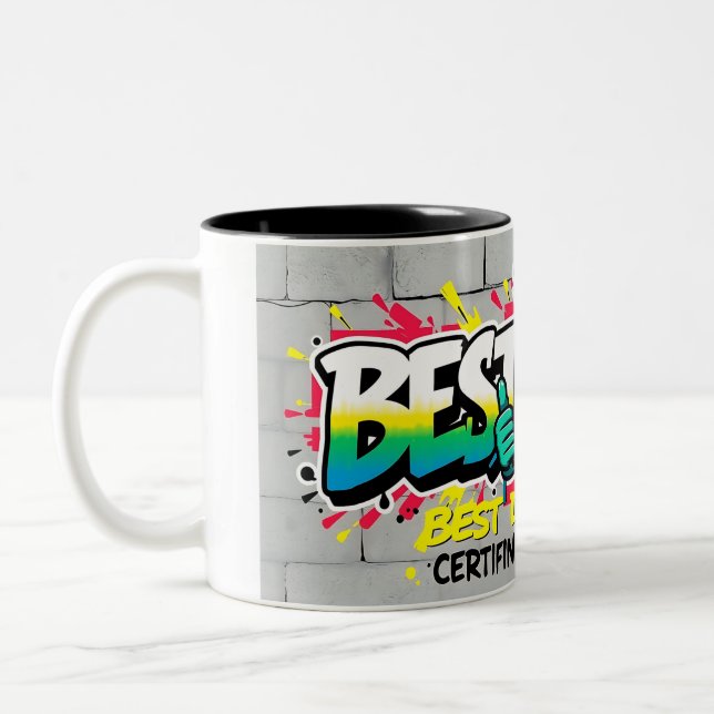 Tasse 2 Couleurs Best Dad Ever – Urban Graffiti Edition (Gauche)