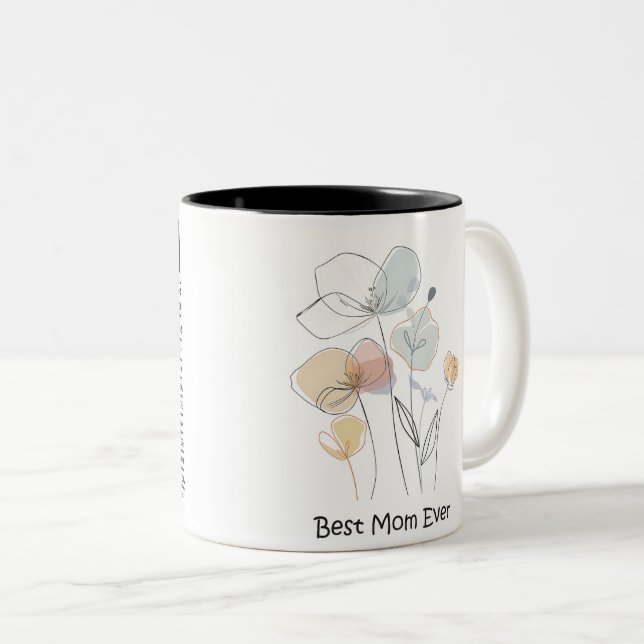 Tasse 2 Couleurs Best Mom Ever Mother's Day (Devant droit)