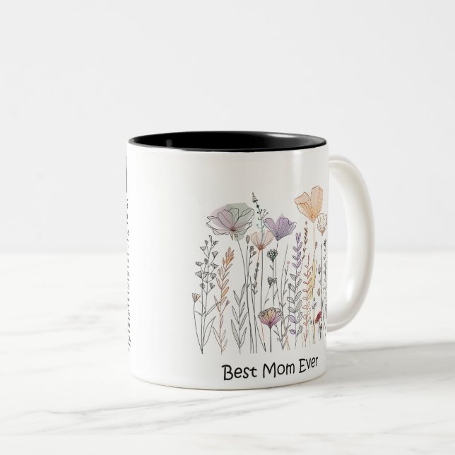 Tasse 2 Couleurs Best Mom Ever Mother's Day (Devant droit)