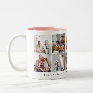 Tasse 2 Couleurs Best Nana Ever, 10 Cadeau de grille photo pour gra