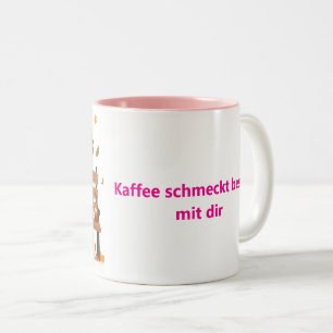 Tasse 2 Couleurs Beste Freundinnen-Tasse - Gemeinsam Lachen & Kaffe