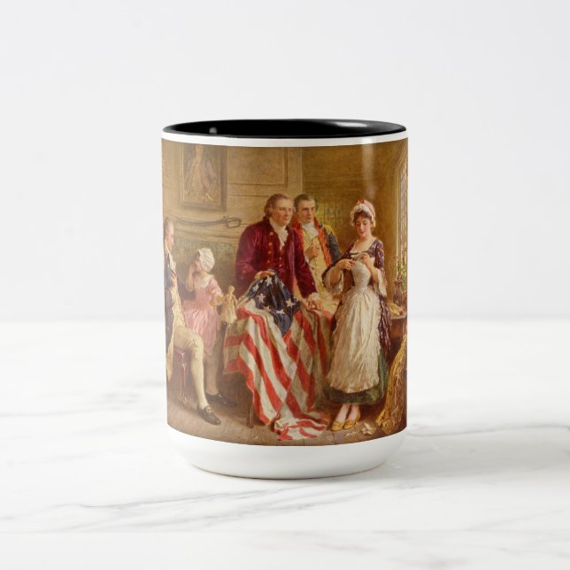 Tasse 2 Couleurs Betsy Ross, 1777 (Histoire américaine) (Patriote a (Centre)