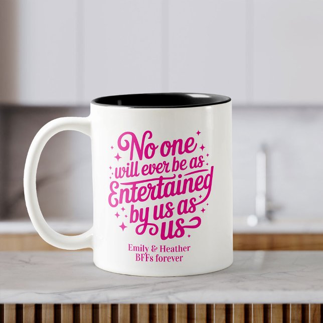 Tasse 2 Couleurs BFFs mignonnes Bestie Amitié Tourbillonnant (Créateur téléchargé)