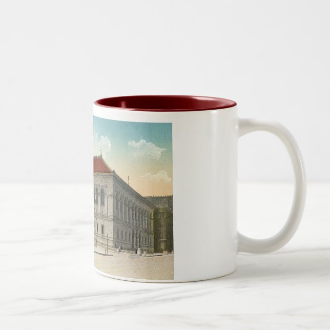 Tasse 2 Couleurs Bibliothèque publique, cru 1911 de Boston (Droit)
