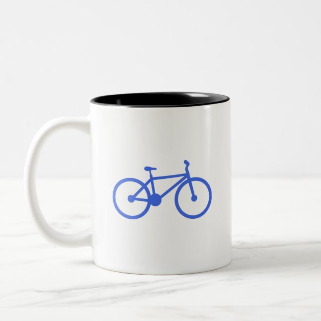 Tasse 2 Couleurs Bicyclette royale bleue et blanche (Gauche)