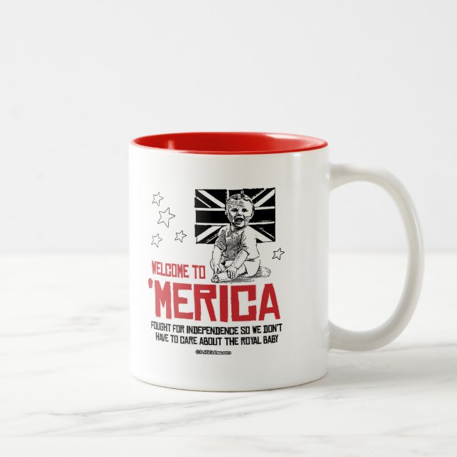 Tasse 2 Couleurs Bienvenue à l'Amérique - Ne vous souciez pas (Droit)