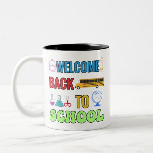 Tasse 2 Couleurs Bienvenue À L'École Meilleur cadeau pour un étud