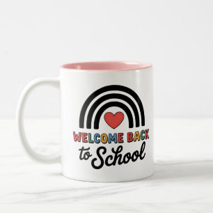 Tasse 2 Couleurs Bienvenue Retour à l'école enseignant Coffee Cup C