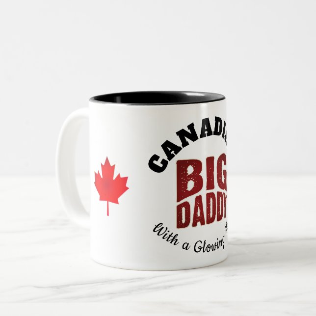 Tasse 2 Couleurs BIG DADDY - Canadien au coeur qui brille (Devant gauche)