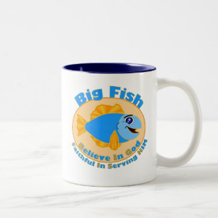 Tasse 2 Couleurs Big Fish Croyez en Dieu
