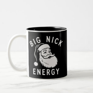 Tasse 2 Couleurs Big Nick Energy Drôle Xmas Gros Père Noël Saint 