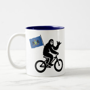 Tasse 2 Couleurs Bigfoot Cyclisme Drapeau de Pennsylvanie