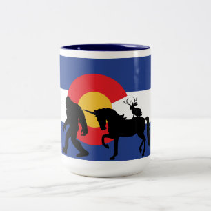 Tasse 2 Couleurs Bigfoot, Unicorne et Jackalope