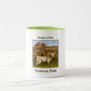 Tasse 2 Couleurs Bighorn Sheep, Badlands National Park,