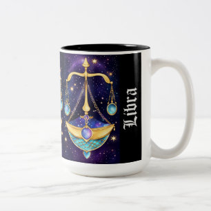 Tasse 2 Couleurs Bijoux Galaxy Zodiac Libra