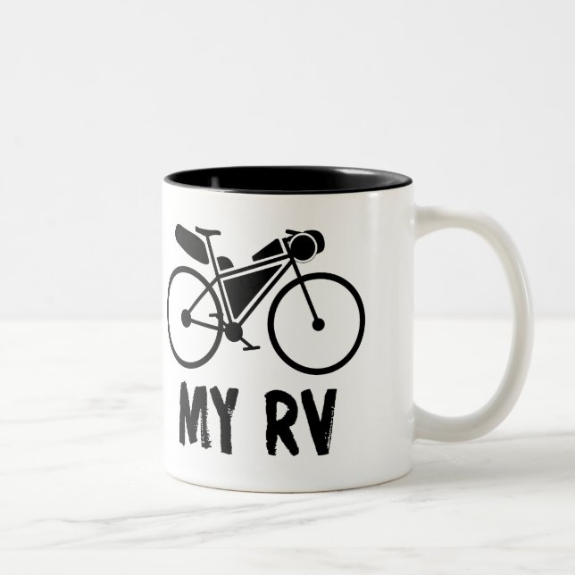 Tasse 2 Couleurs Bikepacking, mon camping-car (Droit)