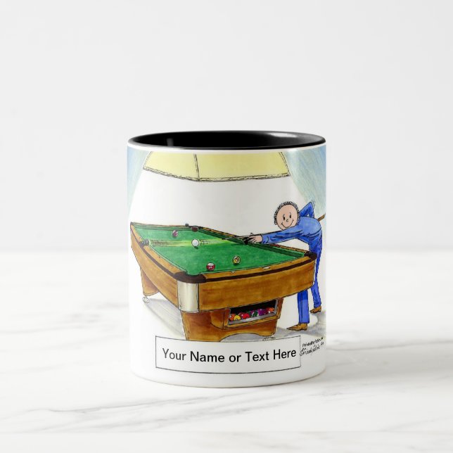 Tasse 2 Couleurs Billard, Lecteur de billard (Centre)