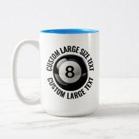 Bille 8 de billard & Grand texte BLEU CLAIR 445ml 