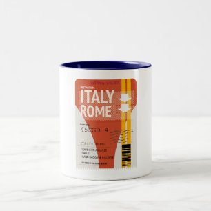 Tasse 2 Couleurs Billet de vacances Italie Rome