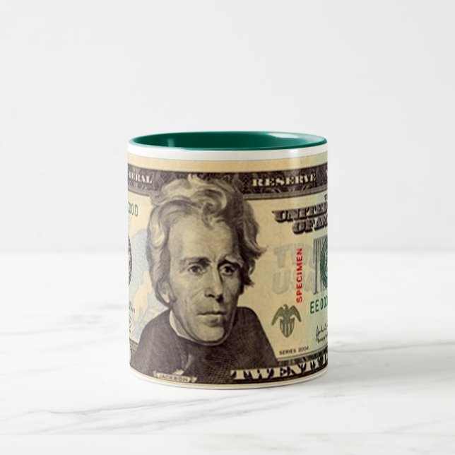 Tasse 2 Couleurs Billet de vingt dollars (Centre)