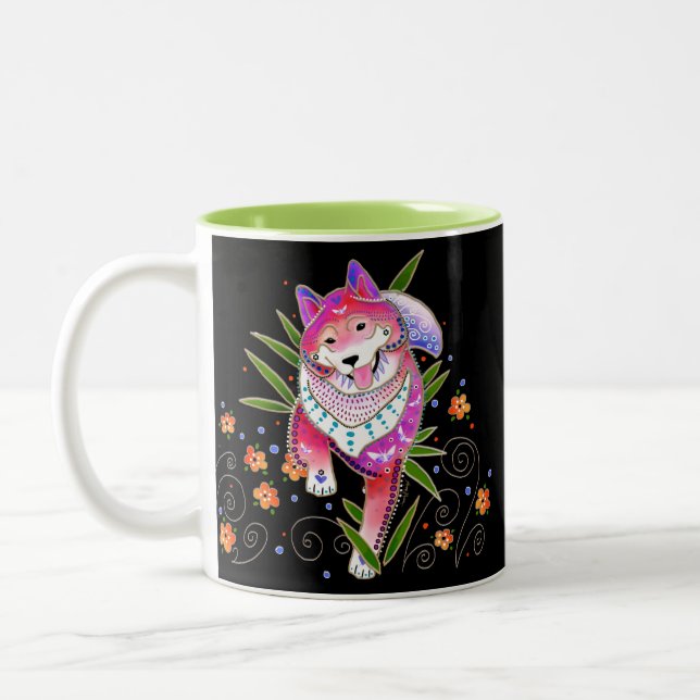 Tasse 2 Couleurs BINDI SHIBA INU choisissent la couleur intérieure (Gauche)