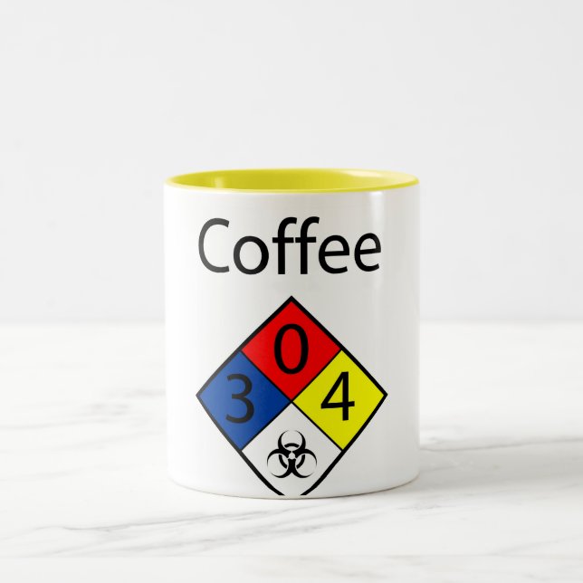 Tasse 2 Couleurs Biohazard MSDS de café (Centre)
