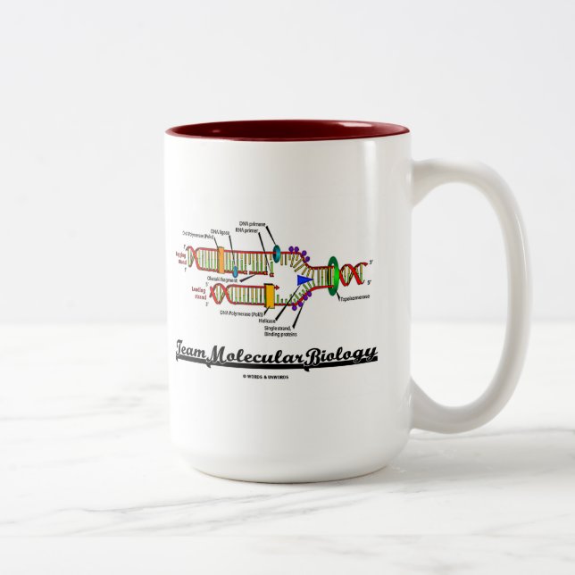 Tasse 2 Couleurs Biologie moléculaire d'équipe (reproduction d'ADN) (Droit)