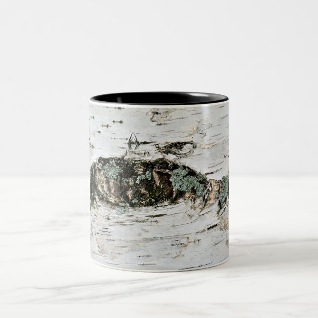 Tasse 2 Couleurs Birch Wood Nature Bark Tree (Centre)