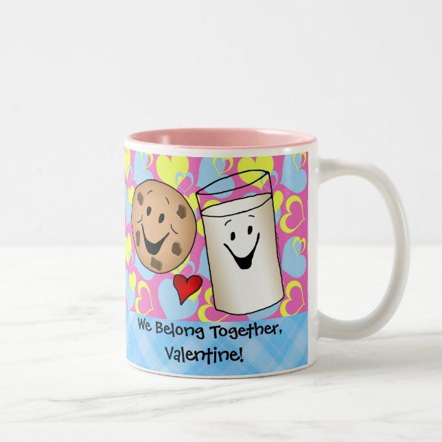 Tasse 2 Couleurs Biscuits et lait Valentine (Droit)