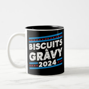 Tasse 2 Couleurs Biscuits et Sauce 2024 Élection Présidentielle