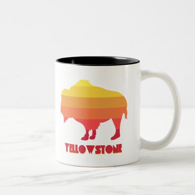 Tasse 2 Couleurs Bison de Yellowstone (Droit)