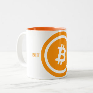 Tasse 2 Couleurs Bitcoin édition Orange
