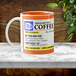 Tasse 2 Couleurs Bizarre de café de prescription
