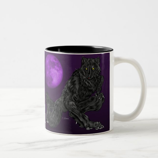 Tasse 2 Couleurs Black Anthro Werewolf (Droit)