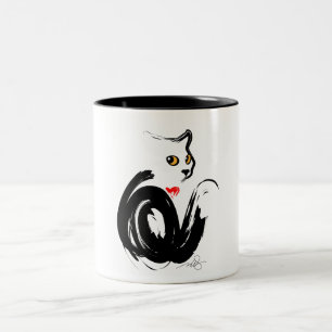 Tasse 2 Couleurs Black Cat Love