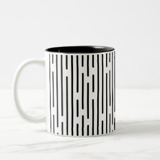 Tasse 2 Couleurs Black Line Geometric Pattern