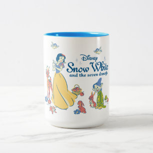 Tasse 2 Couleurs Blanche neige & Dopey avec des amis
