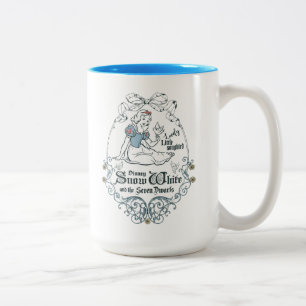 Tasse 2 Couleurs Blanche-Neige  Joli petit oiseau-chanteur